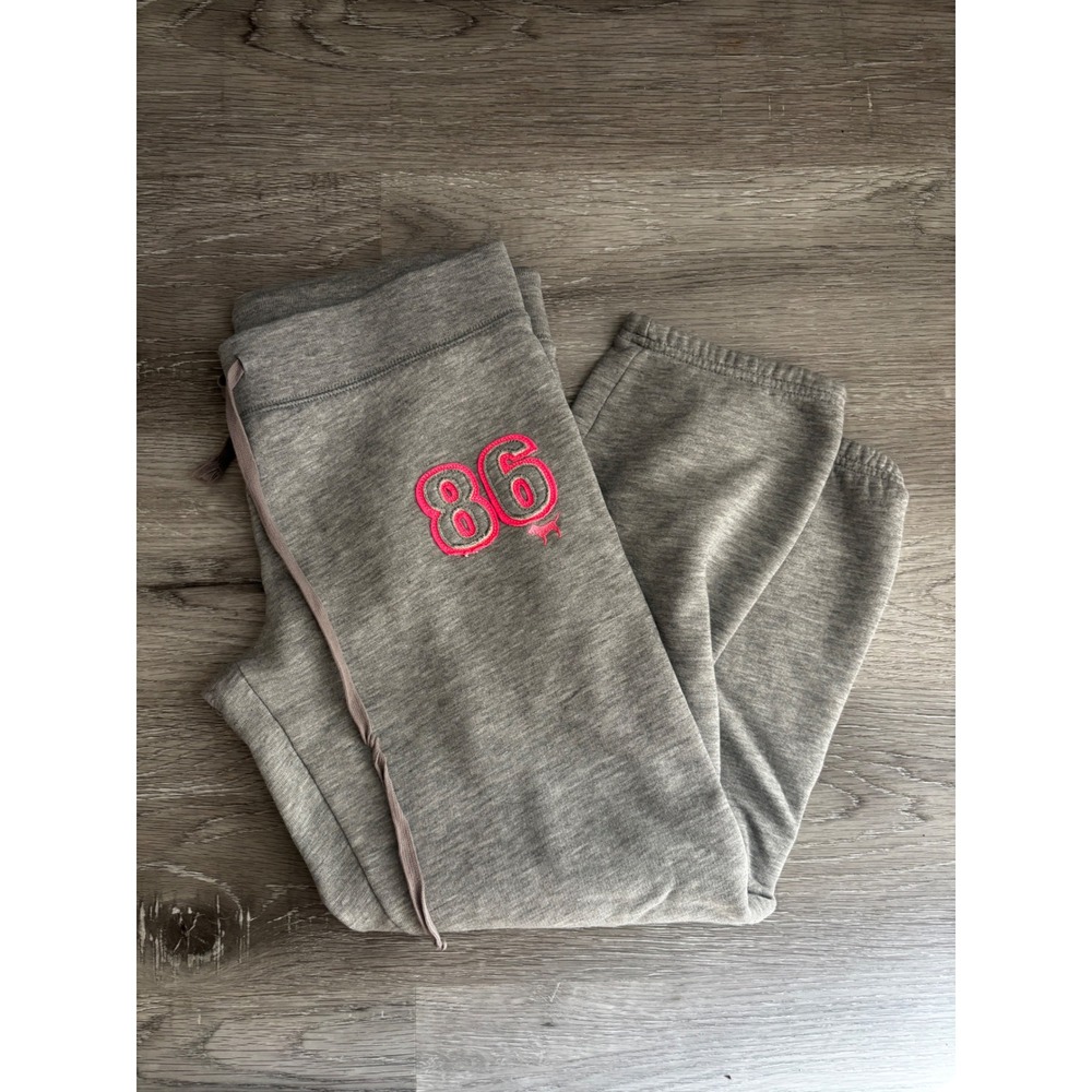 Victorias Secret Vintage Y2K PINK Gray Sweatpants Joggers Womens Size‎ S